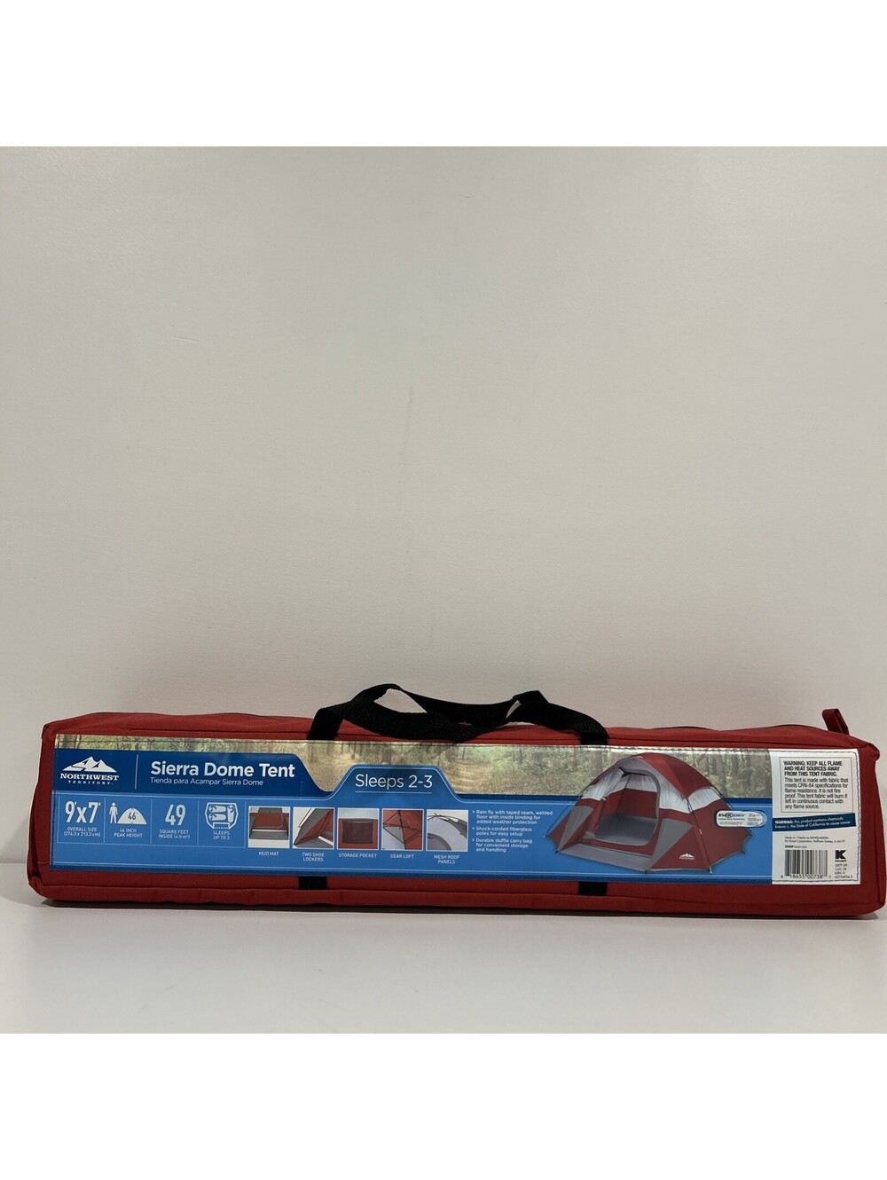 New Northwest Territory Sierra Dome Tent 3 Person Camping Hiking Red
